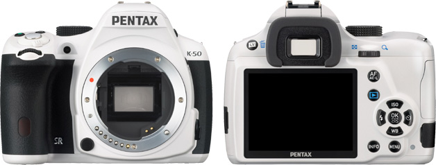 Pentax K-50 - Front, Sensor, Bajonett, Rückseite