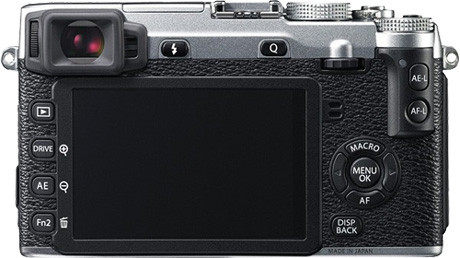 Fujifilm X-E2 Rueckseite Silber