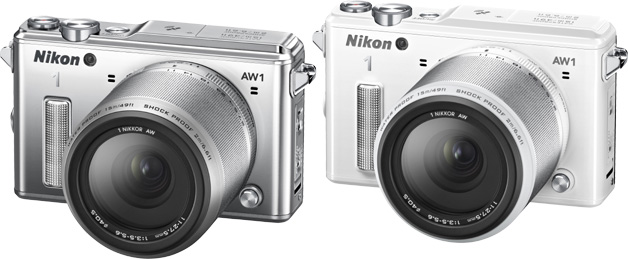 Nikon 1 AW1 silber weiß
