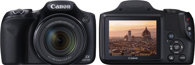 Canon PowerShot SX520 HS Front Rückseite