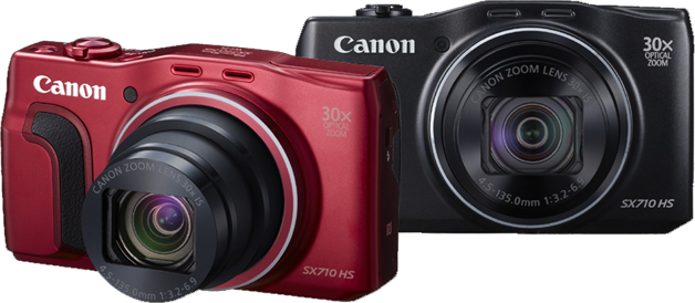 Canon PowerShot SX710 HS Farben Rot Schwarz