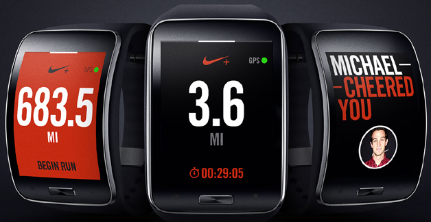Nike+-App auf der Samsung Gear S (© Samsung)