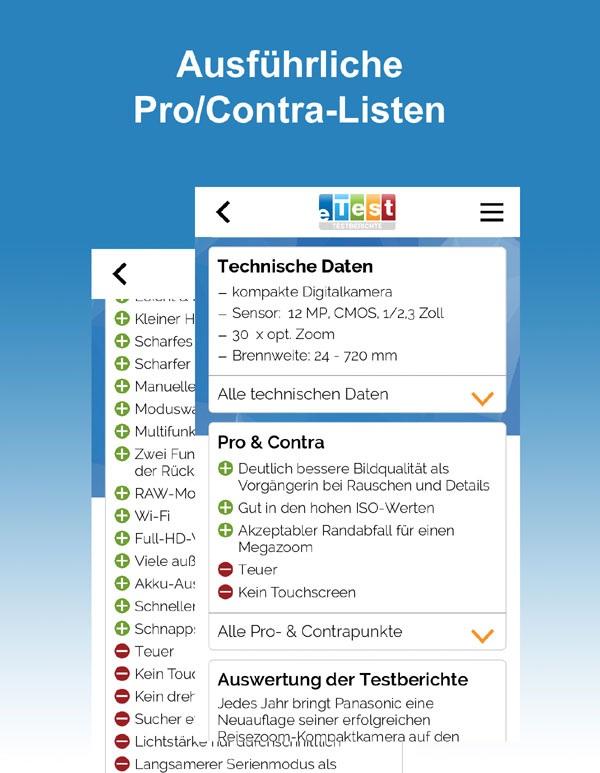 eTest App Pro und Contra