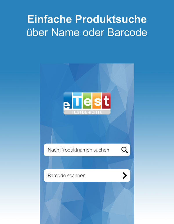 eTest App Startseite